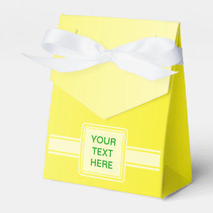 ONLY COLOR gradients - lemon yellow + your text Favour Box