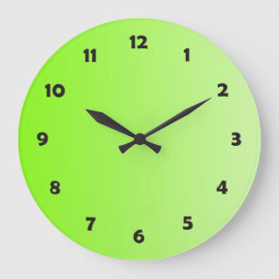 ONLY COLOR gradients - neon green + clock face