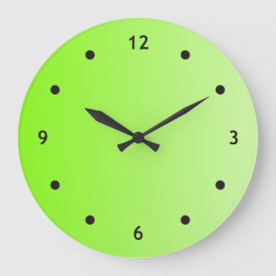 ONLY COLOR gradients - neon green + clock face dot