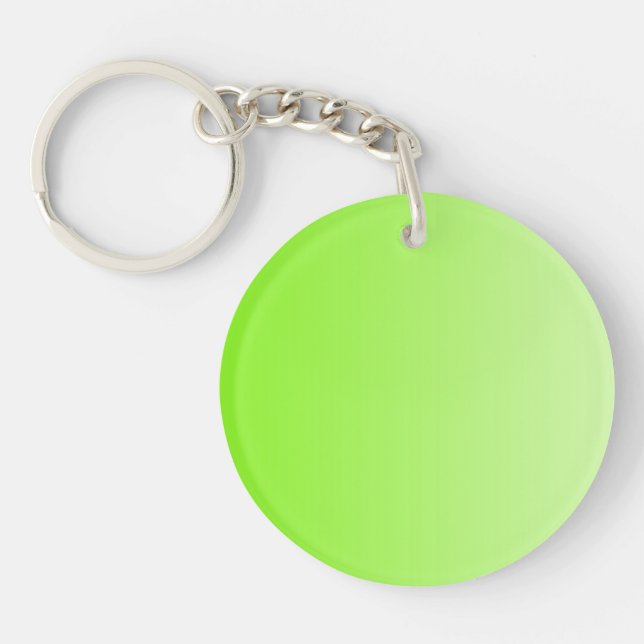ONLY COLOR gradients - neon green Key Ring (Front)