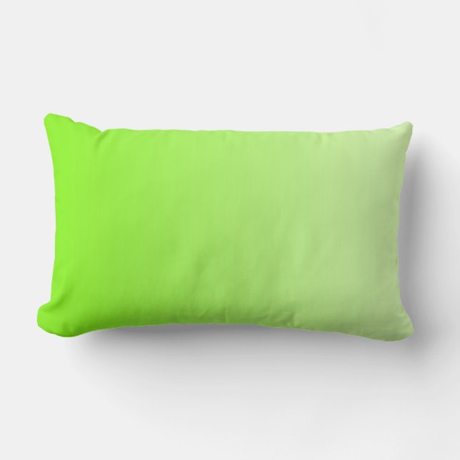 ONLY COLOR gradients - neon green Lumbar Cushion (Front)