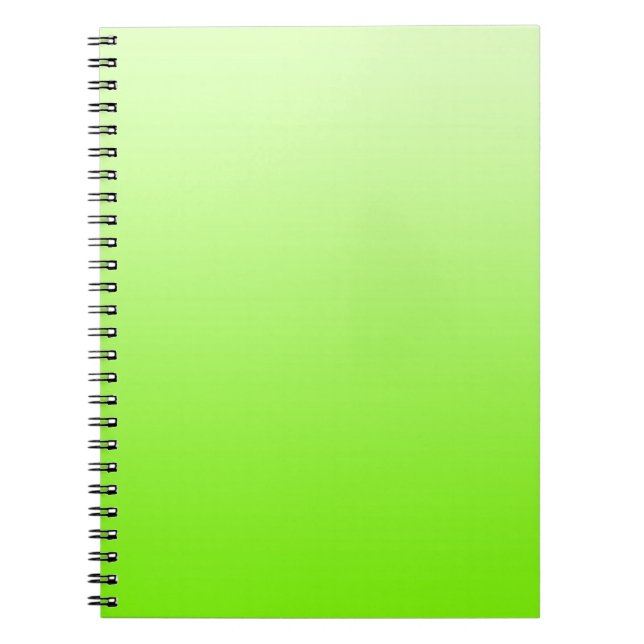 ONLY COLOR gradients - neon green Notebook (Front)