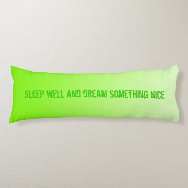 ONLY COLOR gradients - neon green + your text Body Cushion (Front)