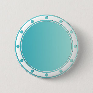 ONLY COLOR gradients - ocean blue + rings & dots 6 Cm Round Badge