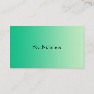 ONLY COLOR gradients - ocean green Business Card