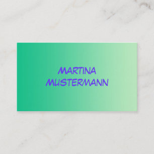 ONLY COLOR gradients - ocean green Business Card