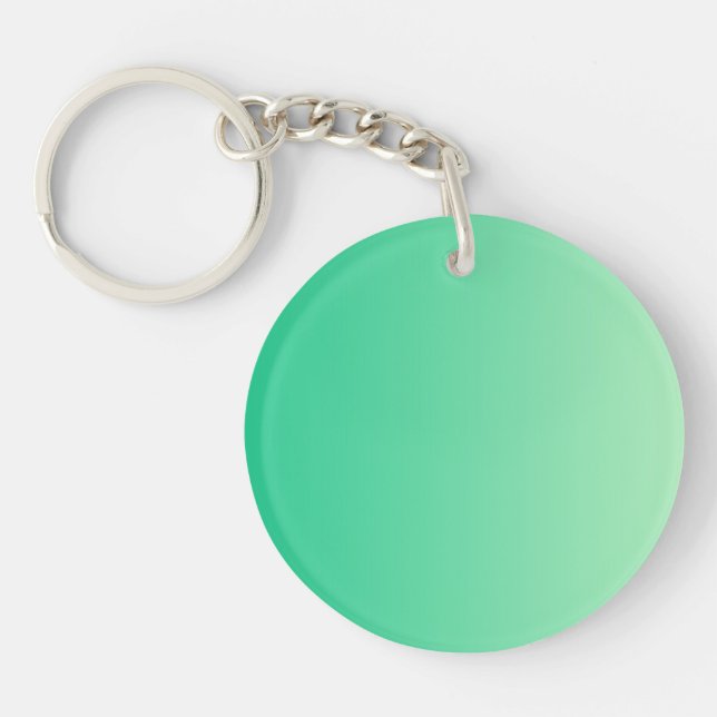 ONLY COLOR gradients - ocean green Key Ring (Front)