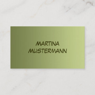 ONLY COLOR gradients - olive green Business Card