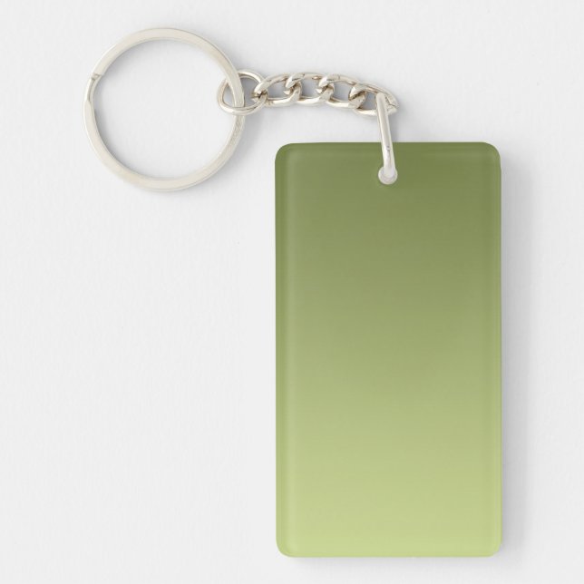 ONLY COLOR gradients - olive green Key Ring (Front)
