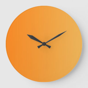 ONLY COLOR gradients - orange Large Clock