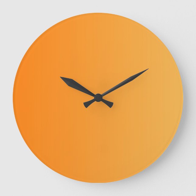 ONLY COLOR gradients - orange Large Clock (Front)