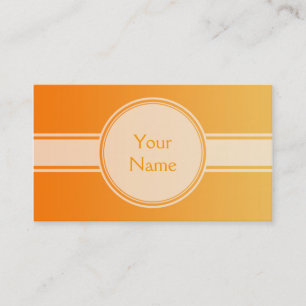 ONLY COLOR gradients - orange + your text Business Card