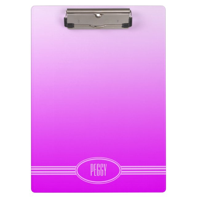 ONLY COLOR gradients pink + your text Clipboard (Front)