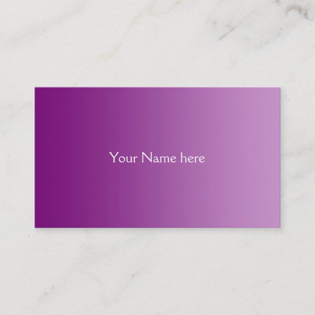 ONLY COLOR gradients - plum Business Card (Front)