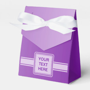 ONLY COLOR gradients - purple + your text Favour Box
