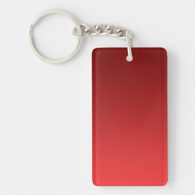 ONLY COLOR gradients - red love Key Ring (Front)