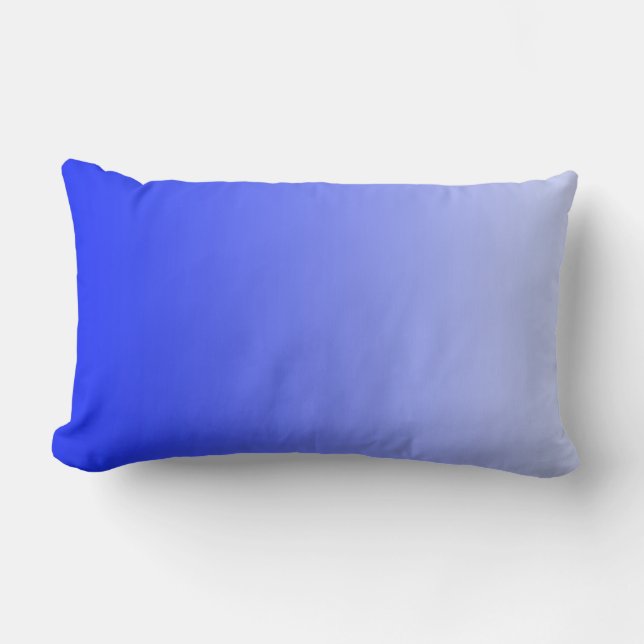 ONLY COLOR gradients - royal blue Lumbar Cushion (Front)