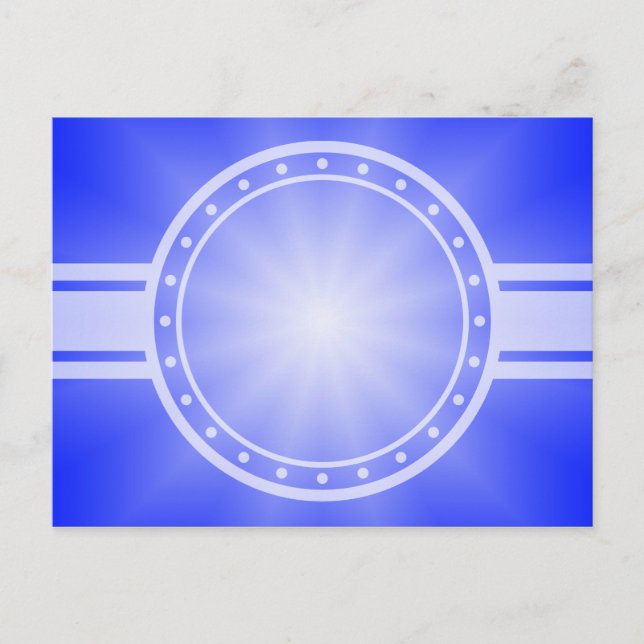 ONLY COLOR gradients - royal blue star Postcard (Front)