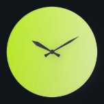 ONLY COLOR gradients - spring green Large Clock<br><div class="desc">Only Color Composing by EDDA Fröhlich | Template: background color for your text or image | Trend: color your life</div>