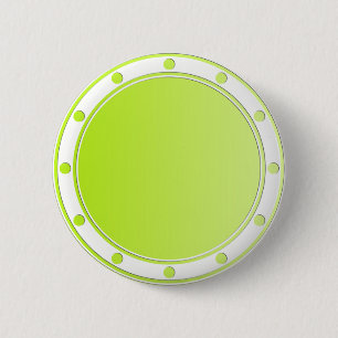 ONLY COLOR gradients - spring green - rings & dots 6 Cm Round Badge