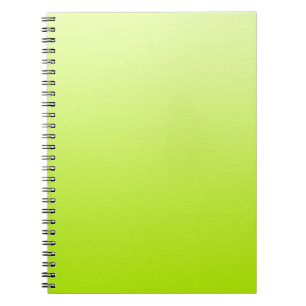 ONLY COLOR gradients - spring green Spiral Notebook