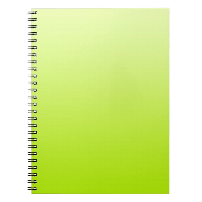 ONLY COLOR gradients - spring green Spiral Notebook (Front)