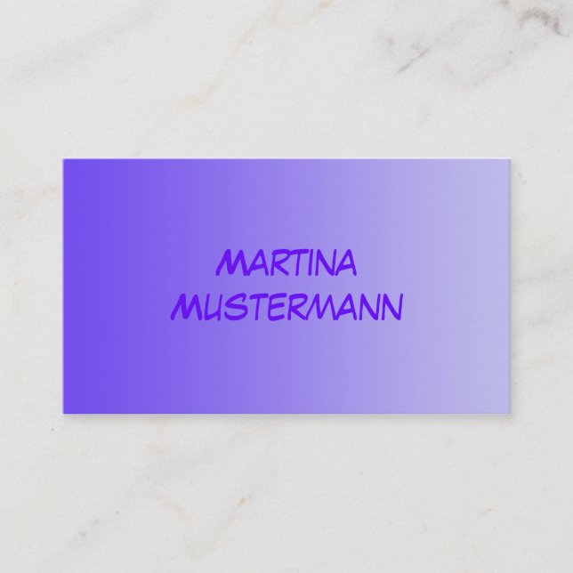 ONLY COLOR gradients - violet Business Card (Front)
