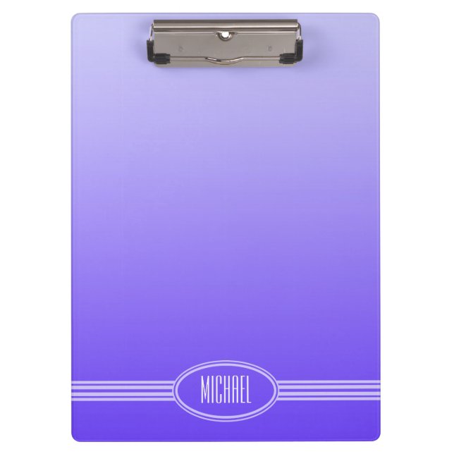 ONLY COLOR gradients violet + your text Clipboard (Front)