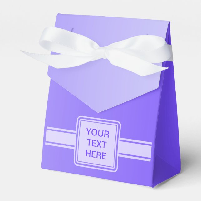 ONLY COLOR gradients - violet + your text Favour Box (Front Side)