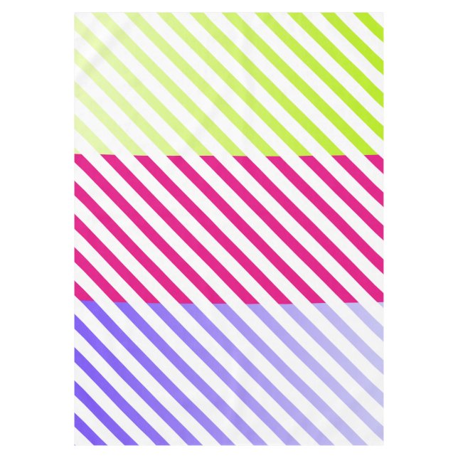 ONLY COLOR gradients & white stripes + your backg. Tablecloth (Front)