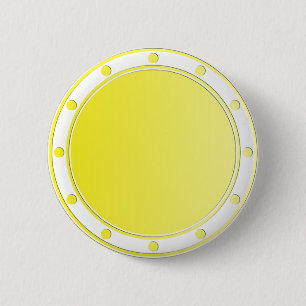 ONLY COLOR gradients - yellow lemon + rings & dots 6 Cm Round Badge
