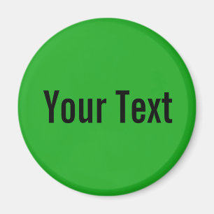 ONLY COLOR / grass green + your text Magnet