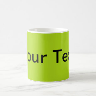 ONLY COLOR / light green + your text Coffee Mug