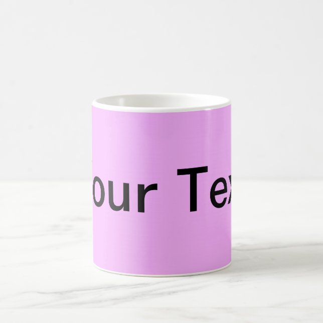 ONLY COLOR / light pink + your text Coffee Mug (Center)