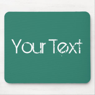 ONLY COLOR / ocean green + your text Mouse Pad