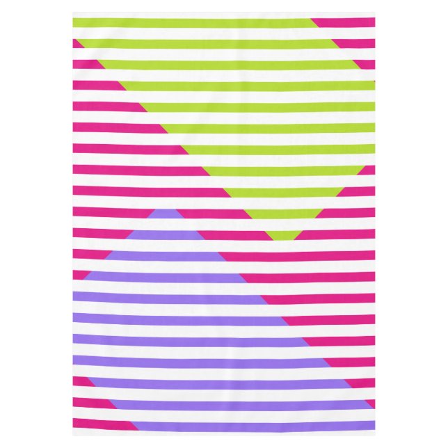 ONLY COLOR pattern & white stripes + your backgr. Tablecloth (Front)