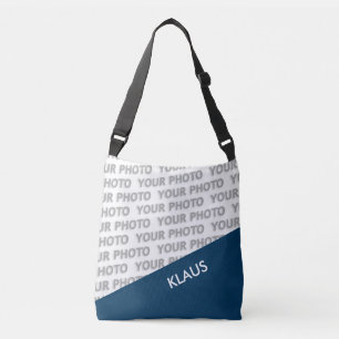 ONLY COLOR RECTANGLES - dark blue + your ideas Crossbody Bag