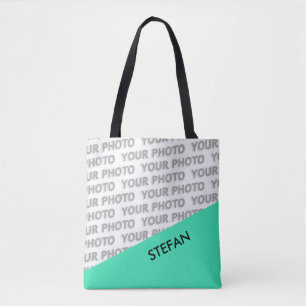 ONLY COLOR RECTANGLES - mint green + your ideas Tote Bag