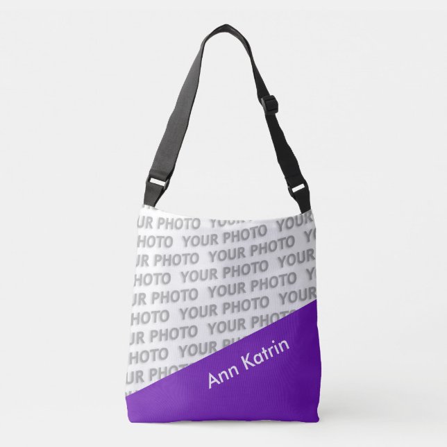 ONLY COLOR RECTANGLES - purple + your ideas Crossbody Bag (Front)