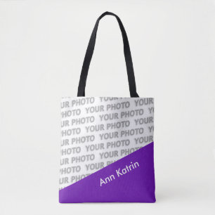 ONLY COLOR RECTANGLES - purple + your ideas Tote Bag