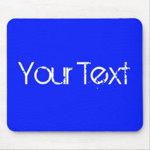 ONLY COLOR / royal blue + your text Mouse Pad
