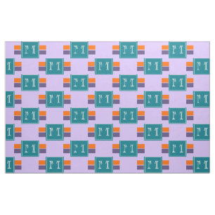 ONLY COLOR STRIPES - coloured + your monogram Fabric