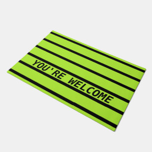 ONLY COLOR STRIPES - spring green + your backg. Doormat