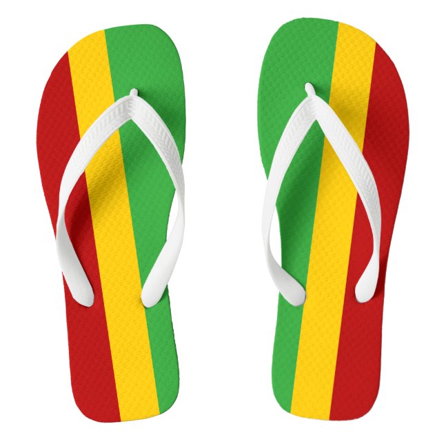 ONLY COLOR STRIPES - yellow, red Jandals (Footbed)