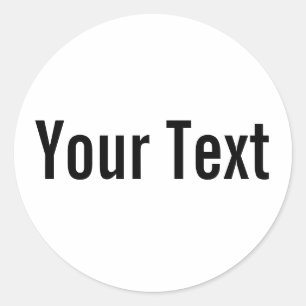 ONLY COLOR   white + your text Classic Round Sticker