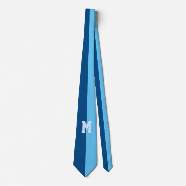Only Colour Background - 1/2 dark blue + your idea Tie (Front)