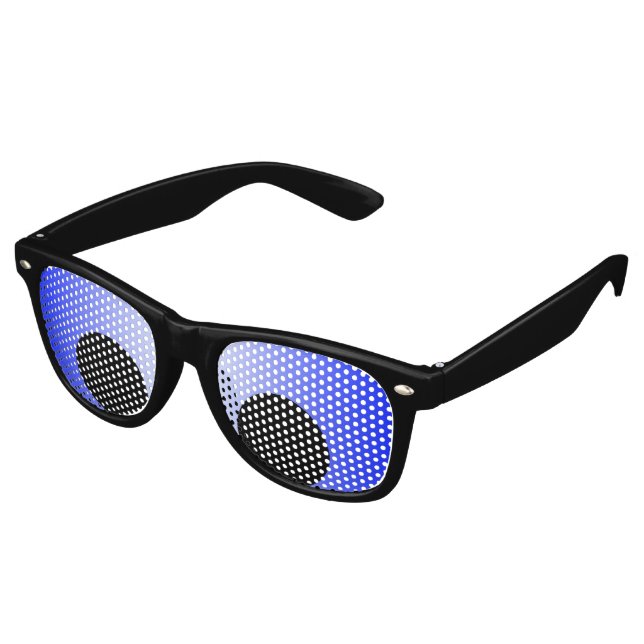 Only Colour Background - blue gradient Retro Sunglasses (Angled)