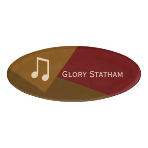 Only Colour Background - brown mix + your ideas Name Tag