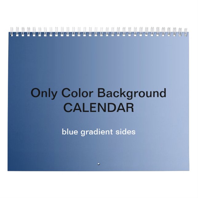 Only Colour Background Calendar - Blue Gradients (Cover)