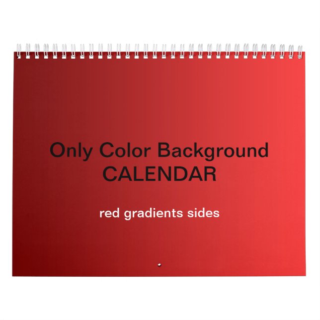 Only Colour Background Calendar - red gradients (Cover)